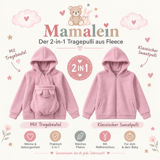 Der Mamalein Kokon – 2-in-1 Tragepulli aus Fleece
