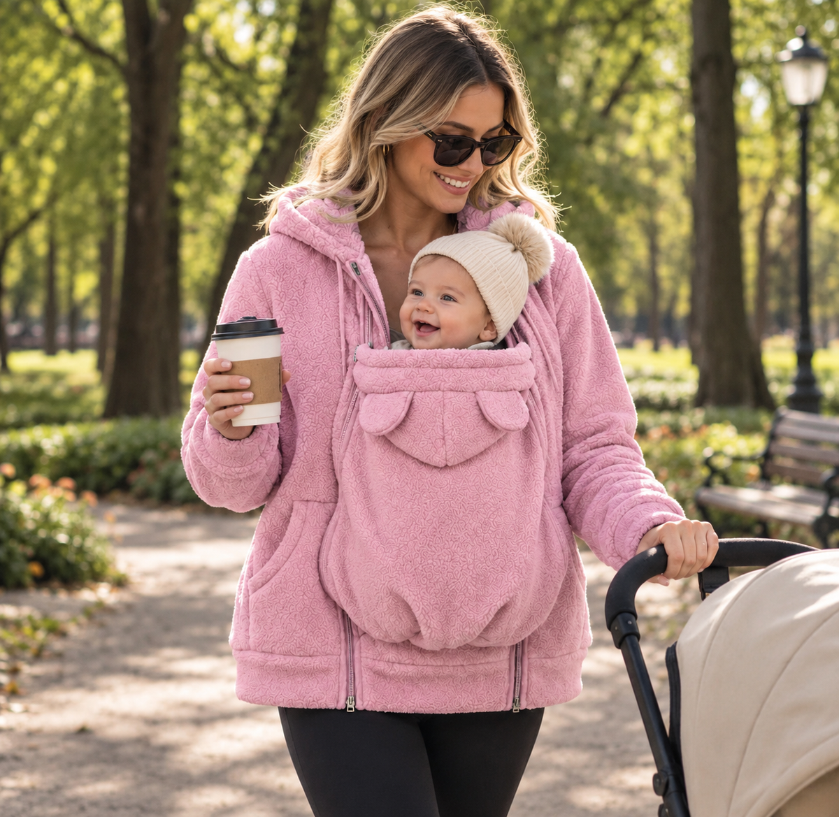 Der Belluvia Kokon – 2-in-1 Tragepulli aus Fleece